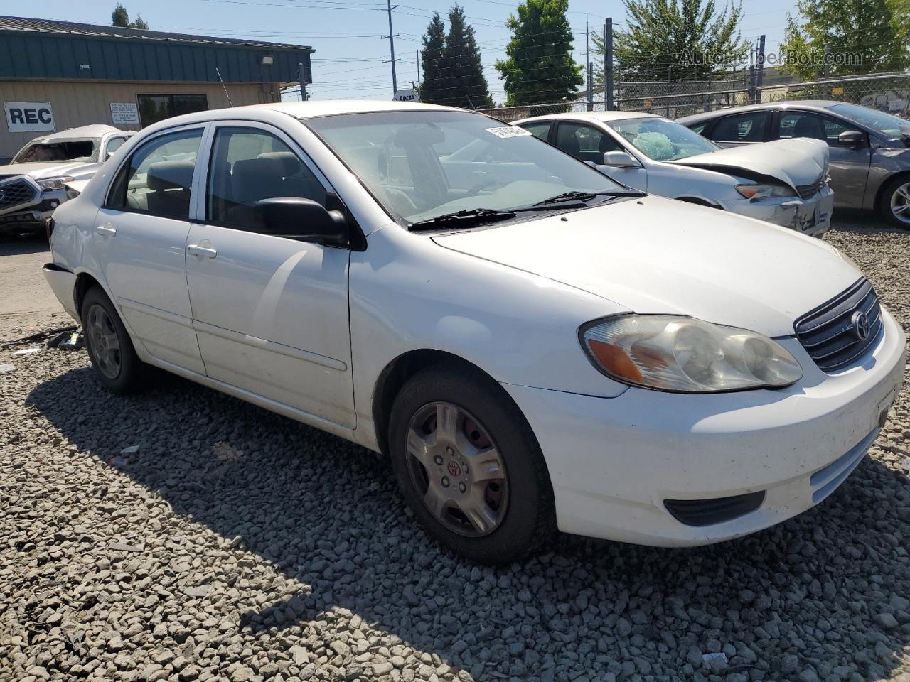 2004 Toyota Corolla Ce White vin: JTDBR32E342034453