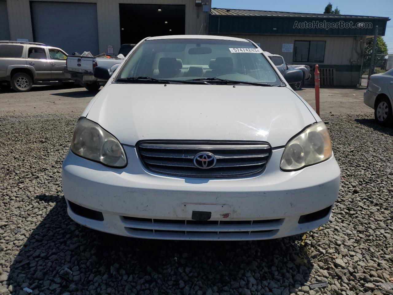 2004 Toyota Corolla Ce White vin: JTDBR32E342034453