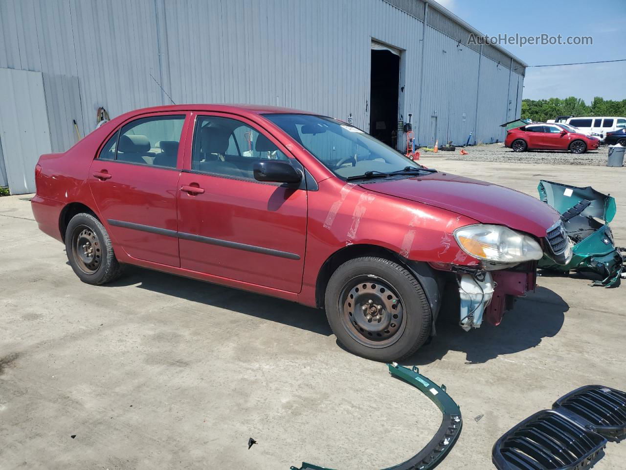 2005 Toyota Corolla Ce Red vin: JTDBR32E350054702