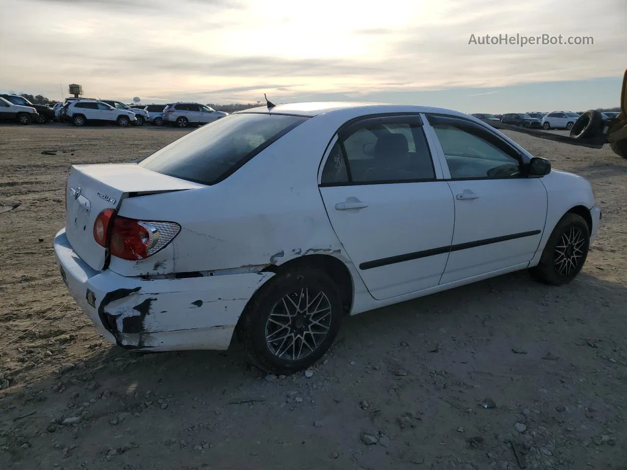 2005 Toyota Corolla Ce White vin: JTDBR32E350055932