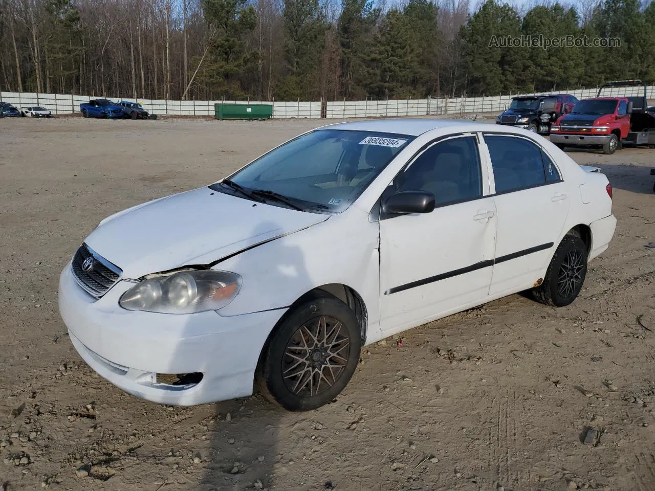 2005 Toyota Corolla Ce White vin: JTDBR32E350055932