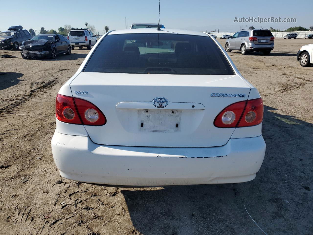 2005 Toyota Corolla Ce White vin: JTDBR32E352065784