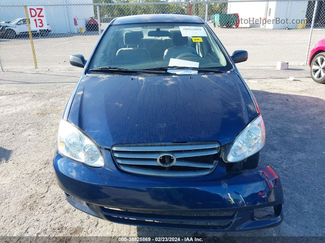 2003 Toyota Corolla Ce Blue vin: JTDBR32E430006235