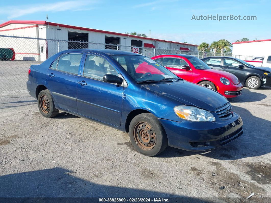 2003 Toyota Corolla Ce Синий vin: JTDBR32E430006235