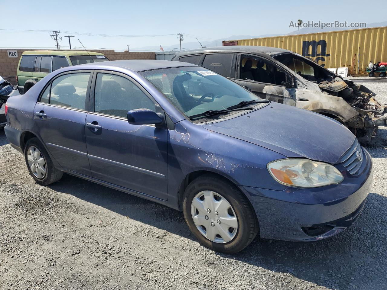 2003 Toyota Corolla Ce Blue vin: JTDBR32E432010421