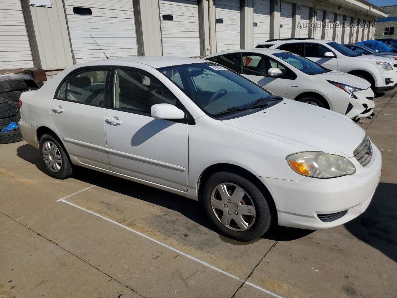 2003 Toyota Corolla Ce White vin: JTDBR32E432010953