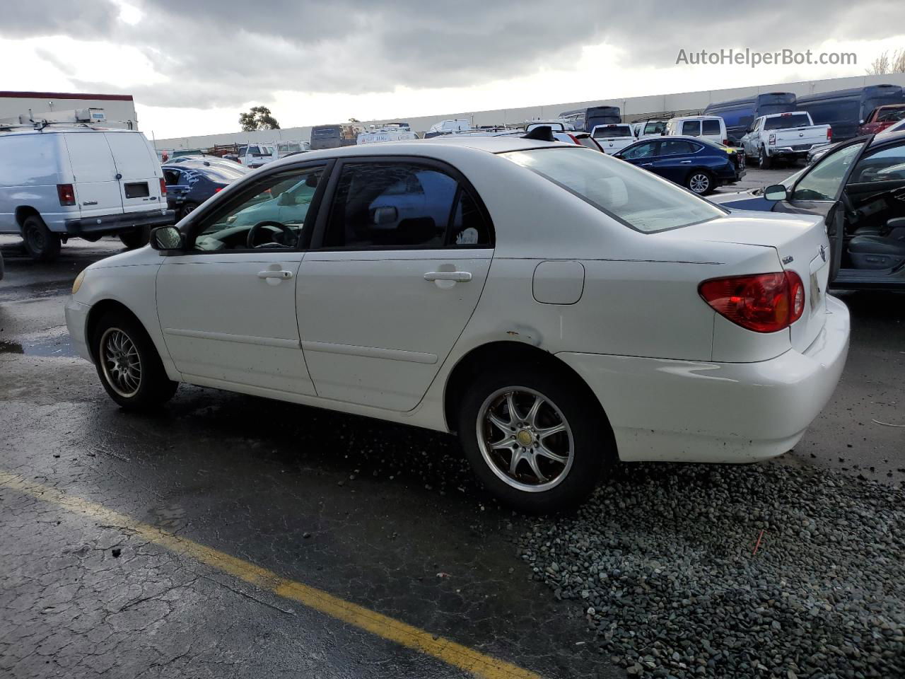 2004 Toyota Corolla Ce White vin: JTDBR32E442020271