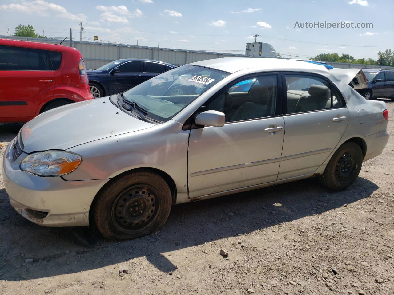 2004 Toyota Corolla Ce Silver vin: JTDBR32E442023011