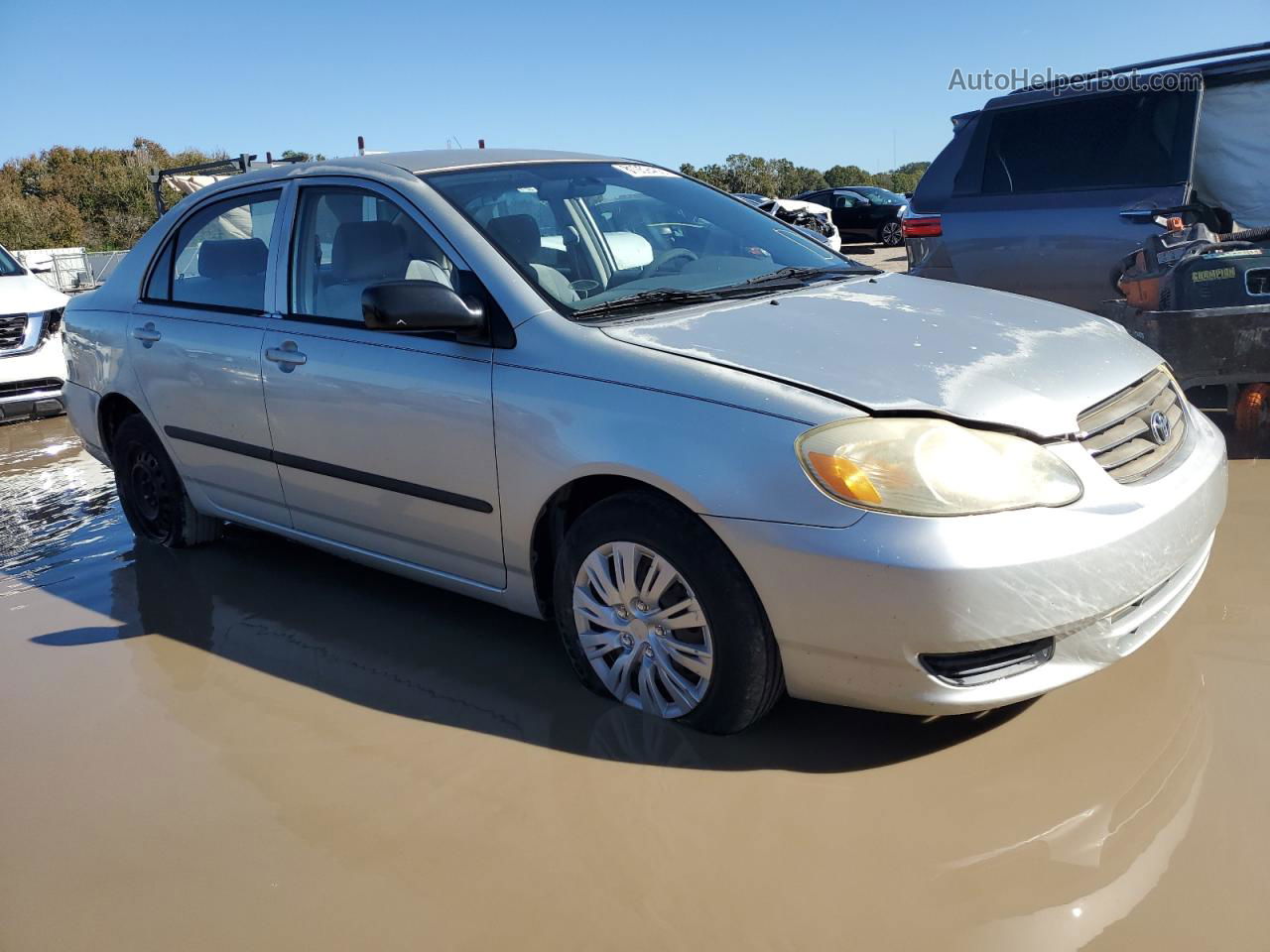 2003 Toyota Corolla Ce Silver vin: JTDBR32E532011190