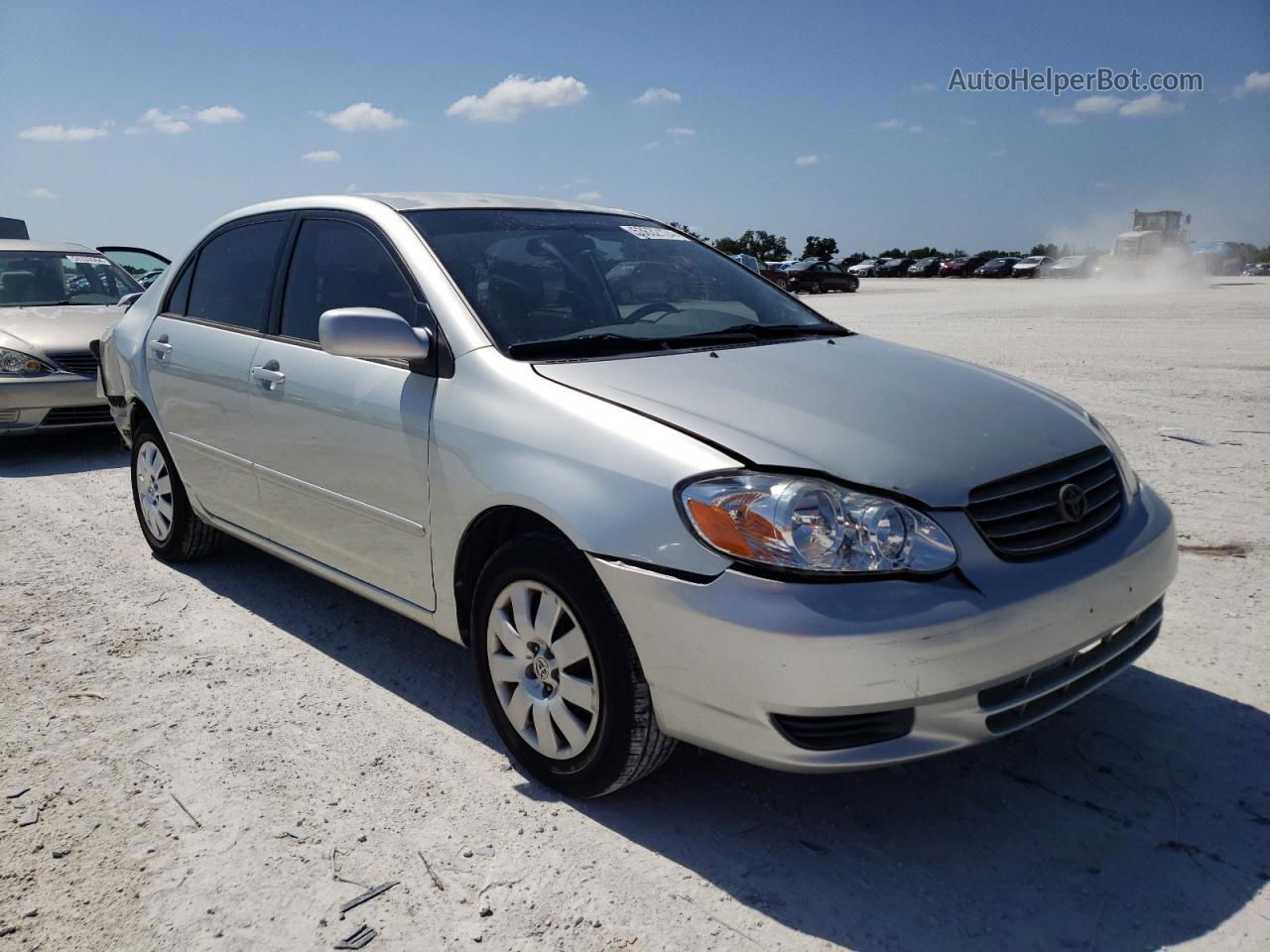 2003 Toyota Corolla Ce Silver vin: JTDBR32E532016339