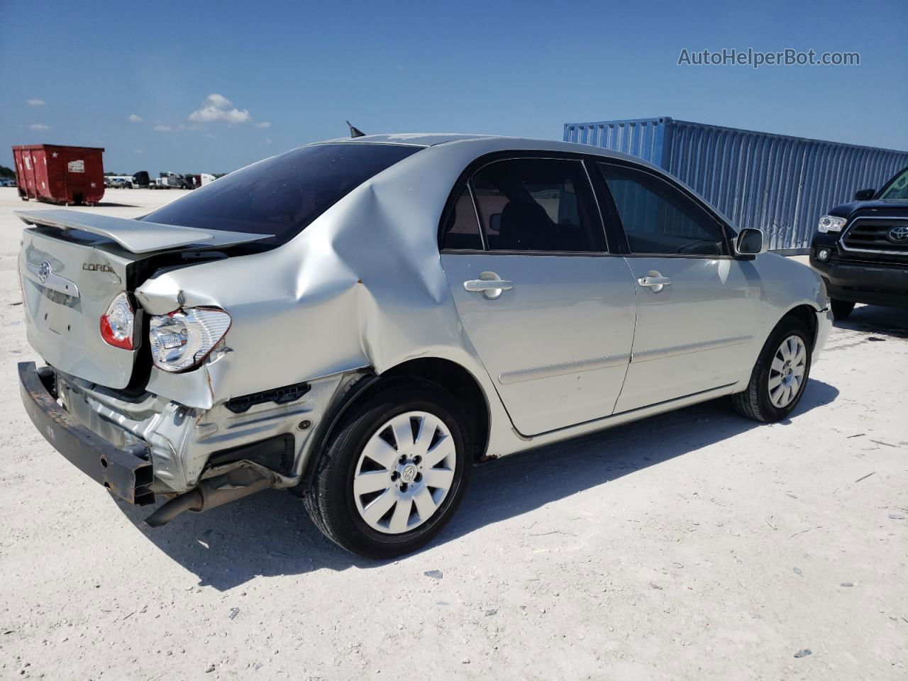 2003 Toyota Corolla Ce Silver vin: JTDBR32E532016339