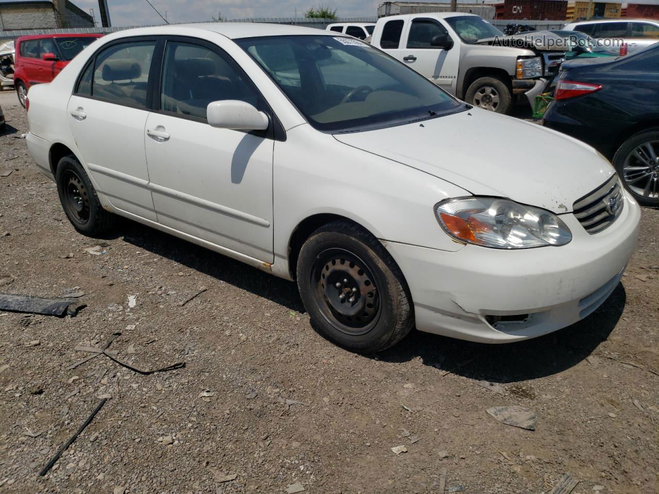 2004 Toyota Corolla Ce White vin: JTDBR32E542020540