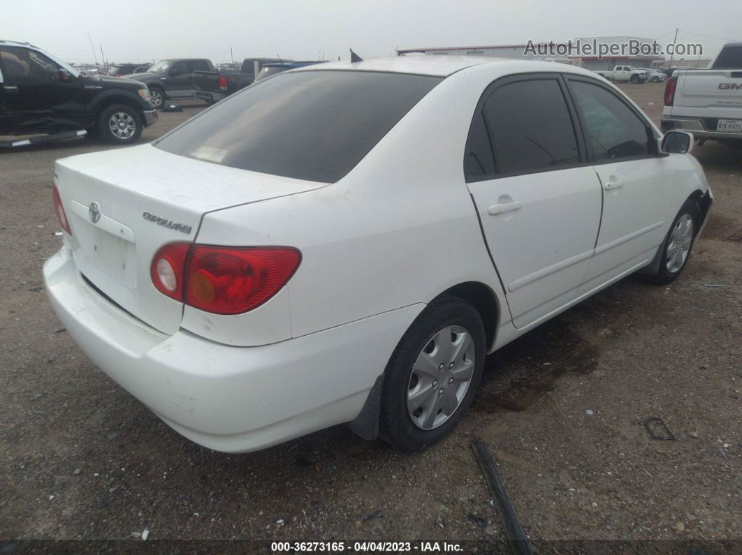 2004 Toyota Corolla Ce/le White vin: JTDBR32E542022241