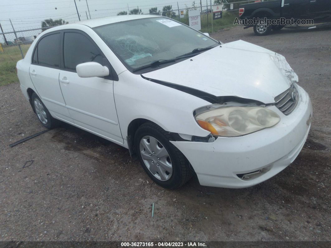 2004 Toyota Corolla Ce/le White vin: JTDBR32E542022241