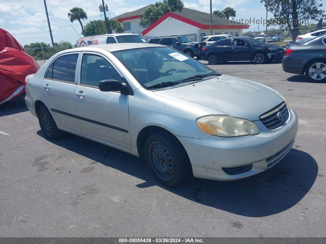 2004 Toyota Corolla Ce Silver vin: JTDBR32E542046765