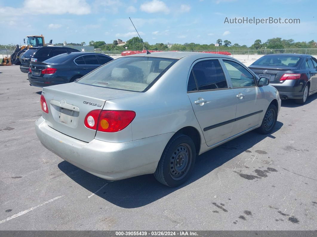 2004 Toyota Corolla Ce Silver vin: JTDBR32E542046765