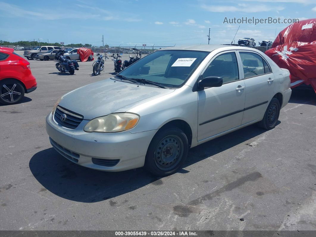 2004 Toyota Corolla Ce Silver vin: JTDBR32E542046765