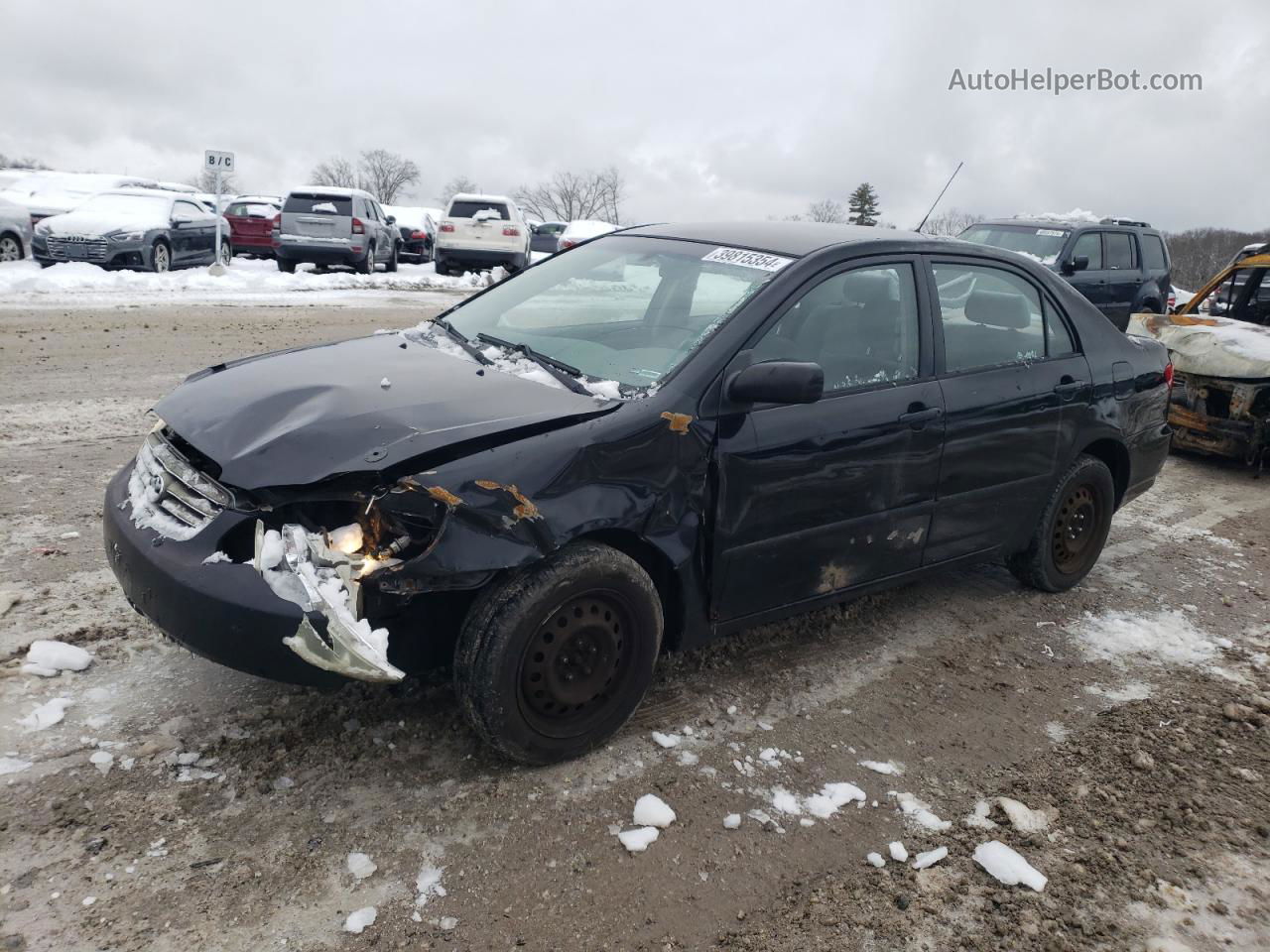 2003 Toyota Corolla Ce Black vin: JTDBR32E630006270