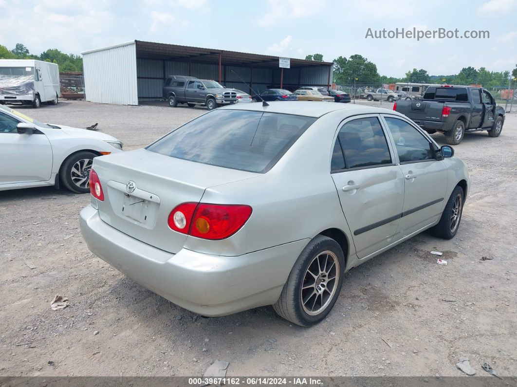 2003 Toyota Corolla Ce Silver vin: JTDBR32E630007757