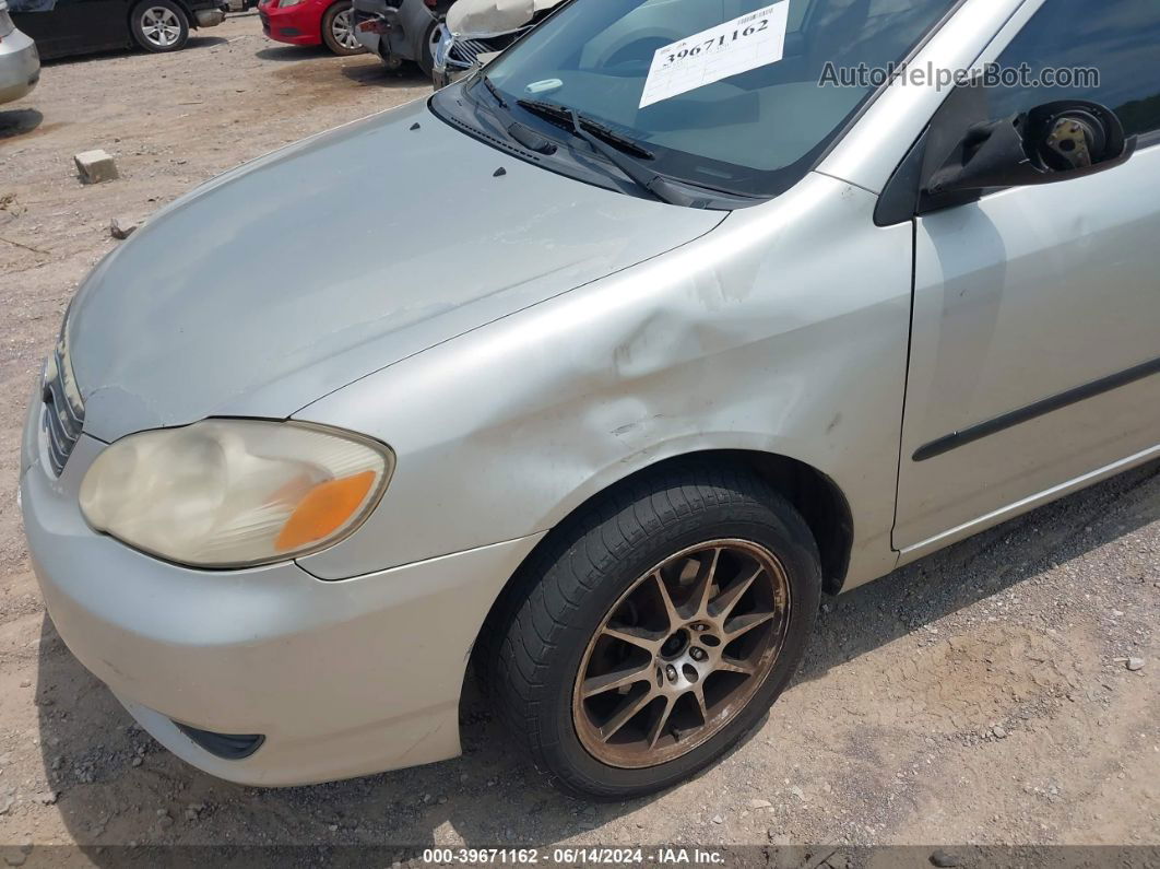 2003 Toyota Corolla Ce Silver vin: JTDBR32E630007757