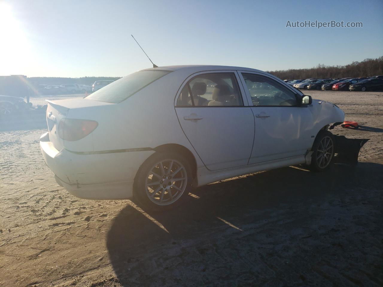 2003 Toyota Corolla Ce White vin: JTDBR32E630014885