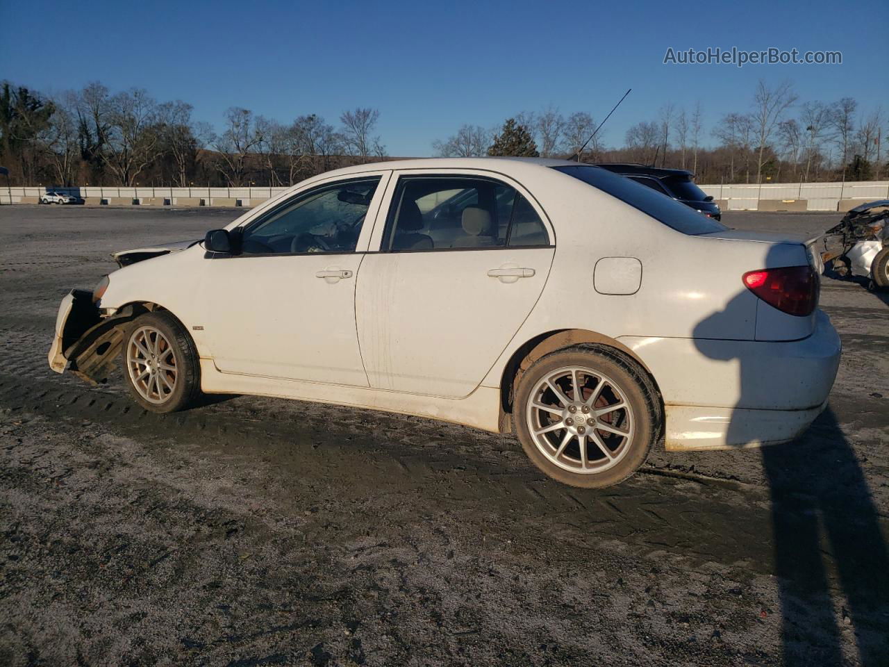 2003 Toyota Corolla Ce White vin: JTDBR32E630014885