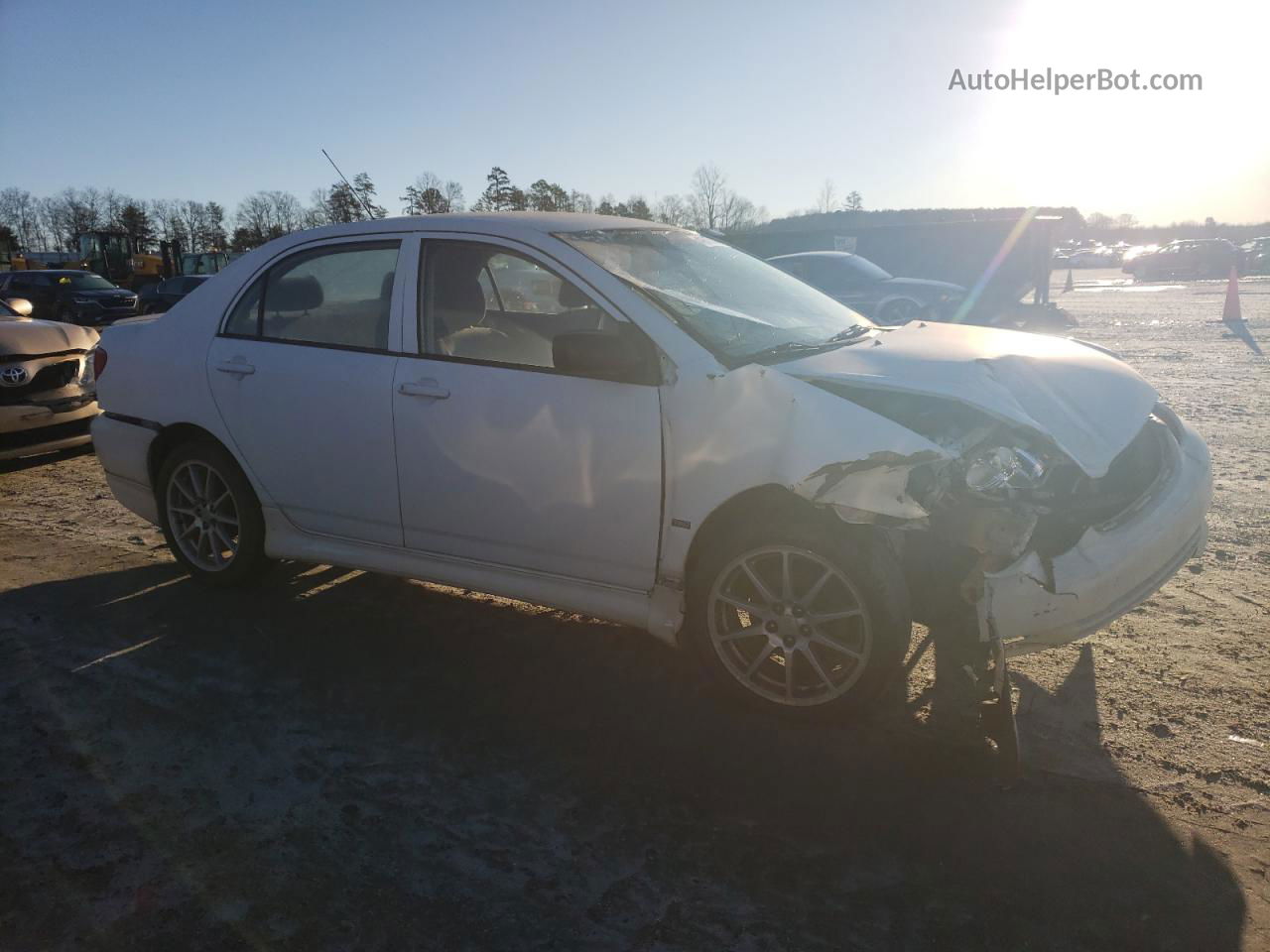 2003 Toyota Corolla Ce White vin: JTDBR32E630014885