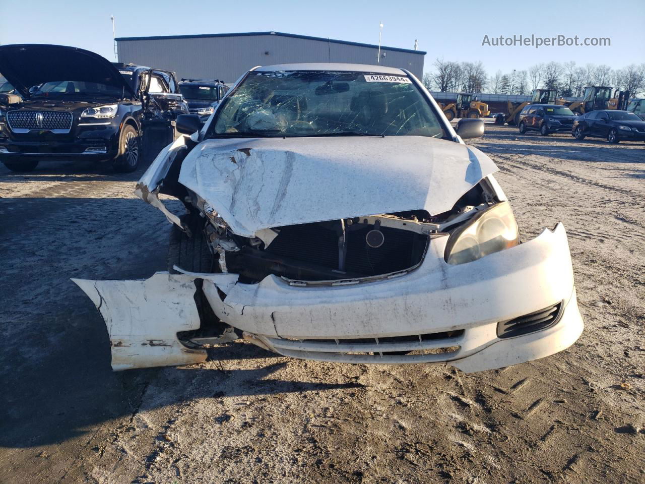 2003 Toyota Corolla Ce White vin: JTDBR32E630014885