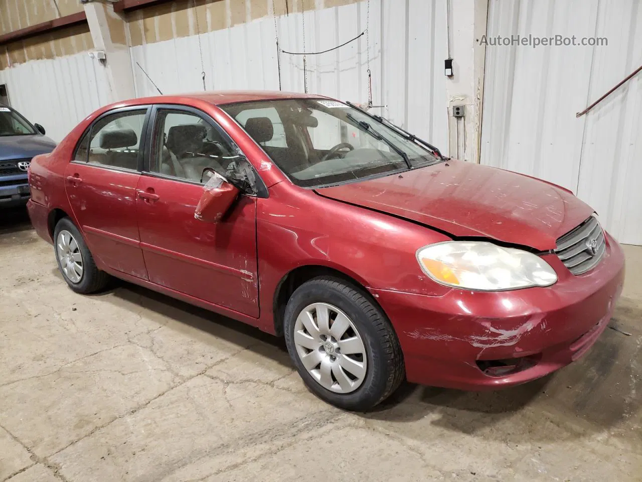 2003 Toyota Corolla Ce Red vin: JTDBR32E630034599