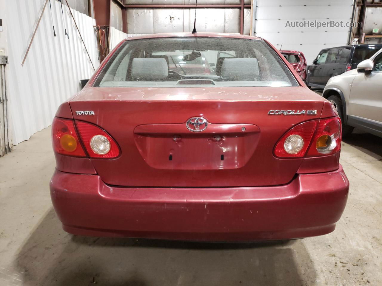 2003 Toyota Corolla Ce Red vin: JTDBR32E630034599