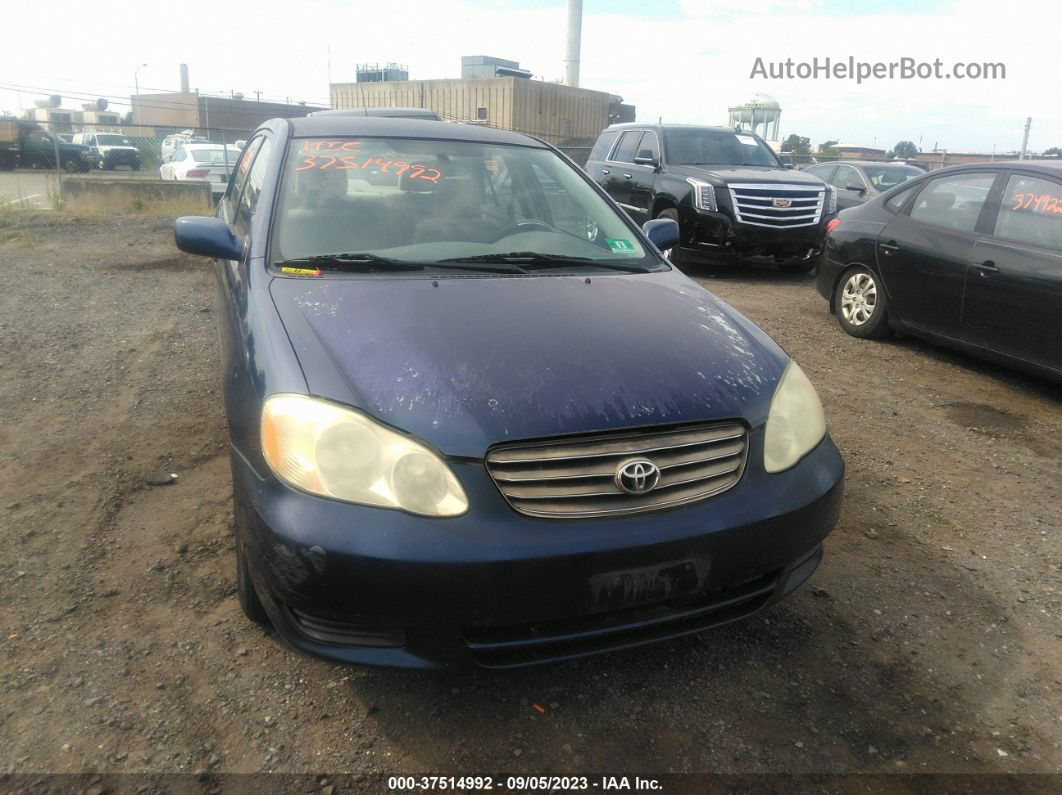 2003 Toyota Corolla Ce/le Blue vin: JTDBR32E630044209