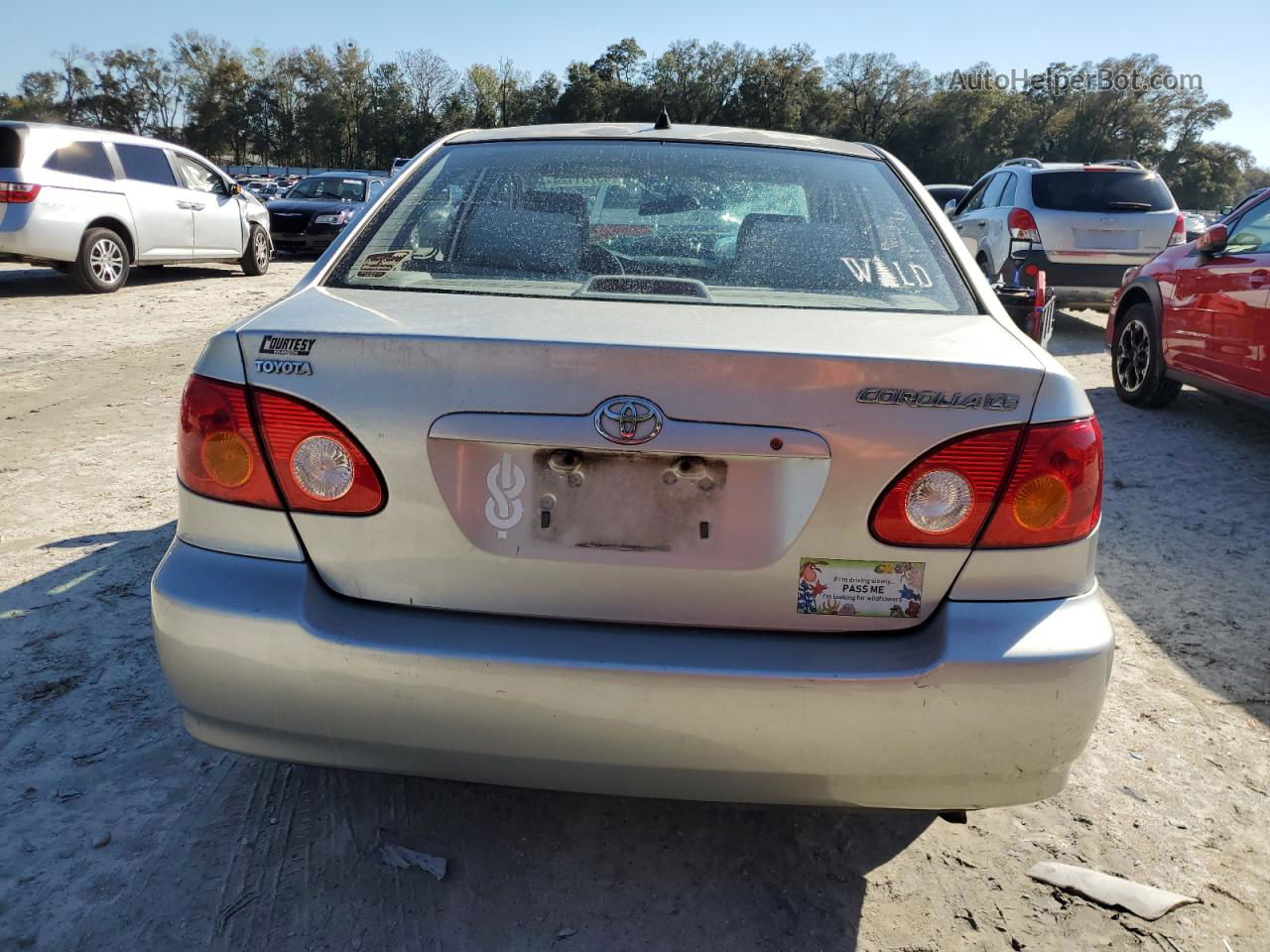 2004 Toyota Corolla Ce Silver vin: JTDBR32E642023706