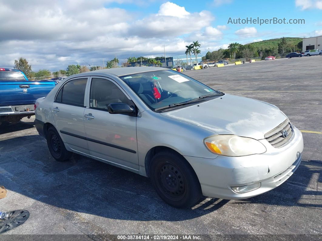 2004 Toyota Corolla Ce Silver vin: JTDBR32E642042675