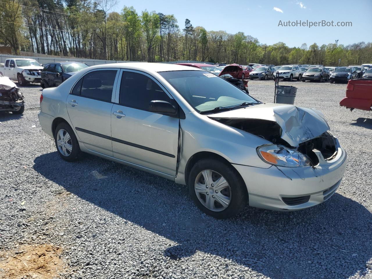 2004 Toyota Corolla Ce Silver vin: JTDBR32E642045995