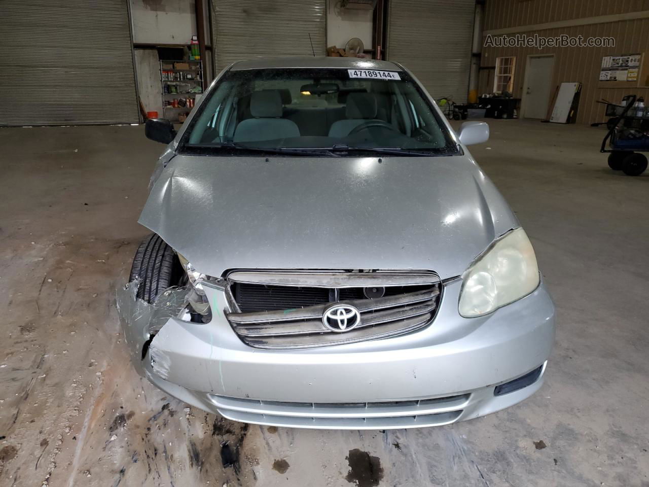 2004 Toyota Corolla Ce Silver vin: JTDBR32E642048668