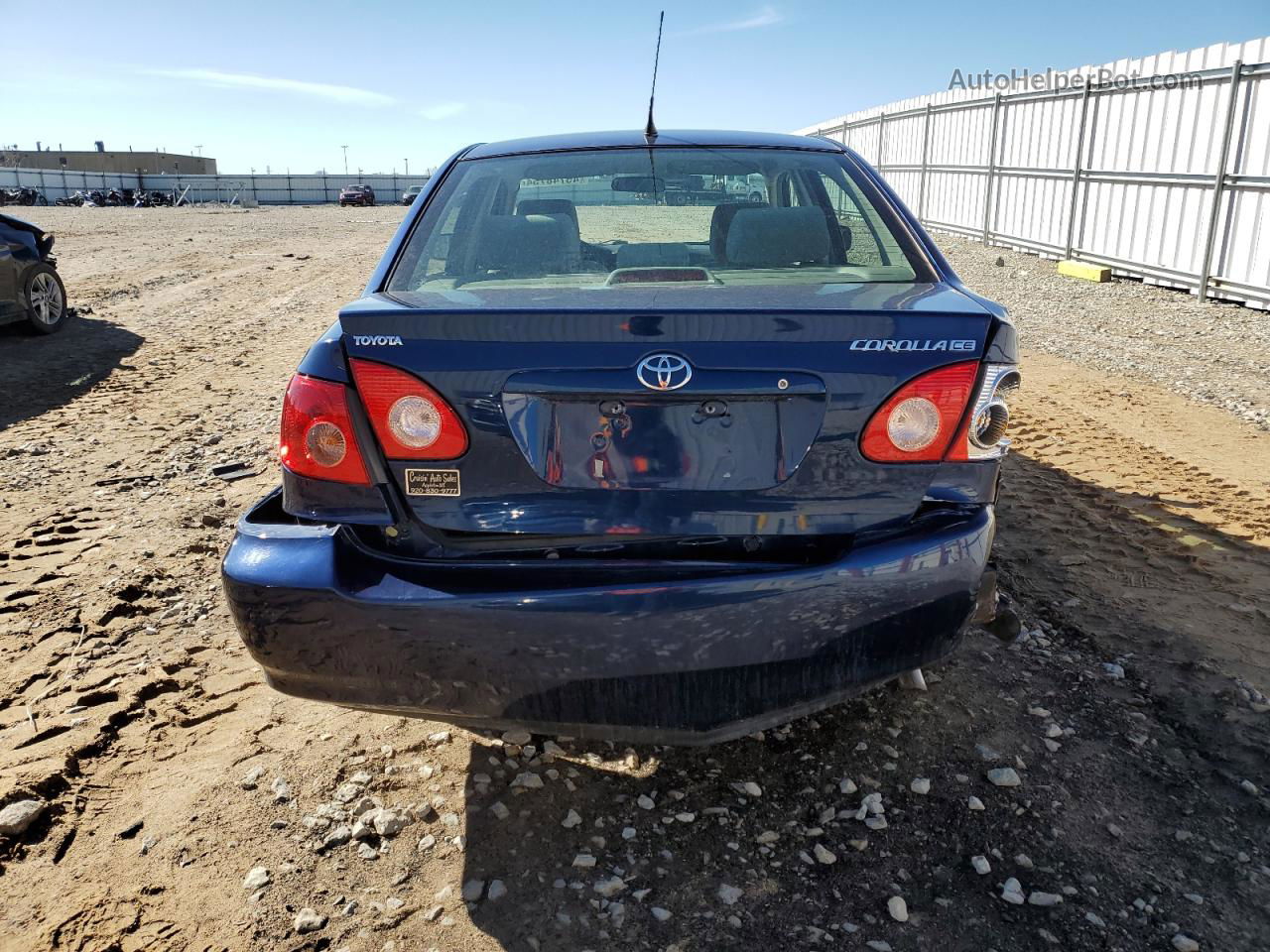 2005 Toyota Corolla Ce Blue vin: JTDBR32E652065939