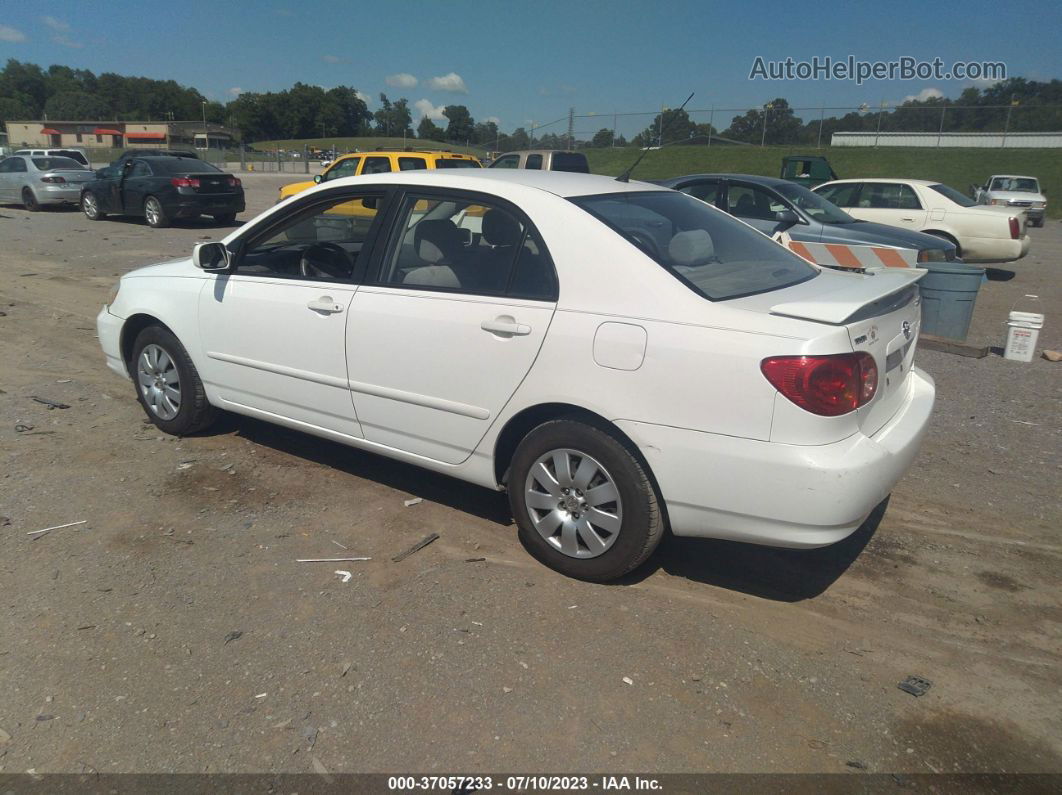 2003 Toyota Corolla Ce/le White vin: JTDBR32E730051301