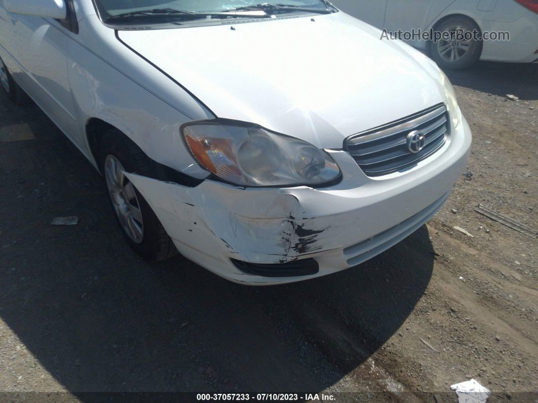 2003 Toyota Corolla Ce/le White vin: JTDBR32E730051301