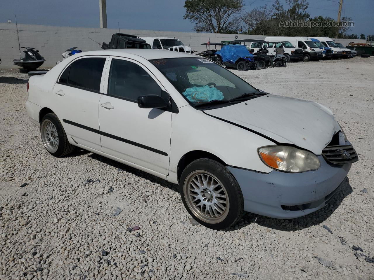 2004 Toyota Corolla Ce White vin: JTDBR32E742035184