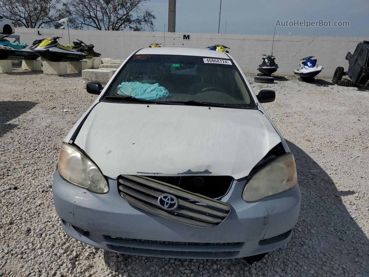 2004 Toyota Corolla Ce White vin: JTDBR32E742035184