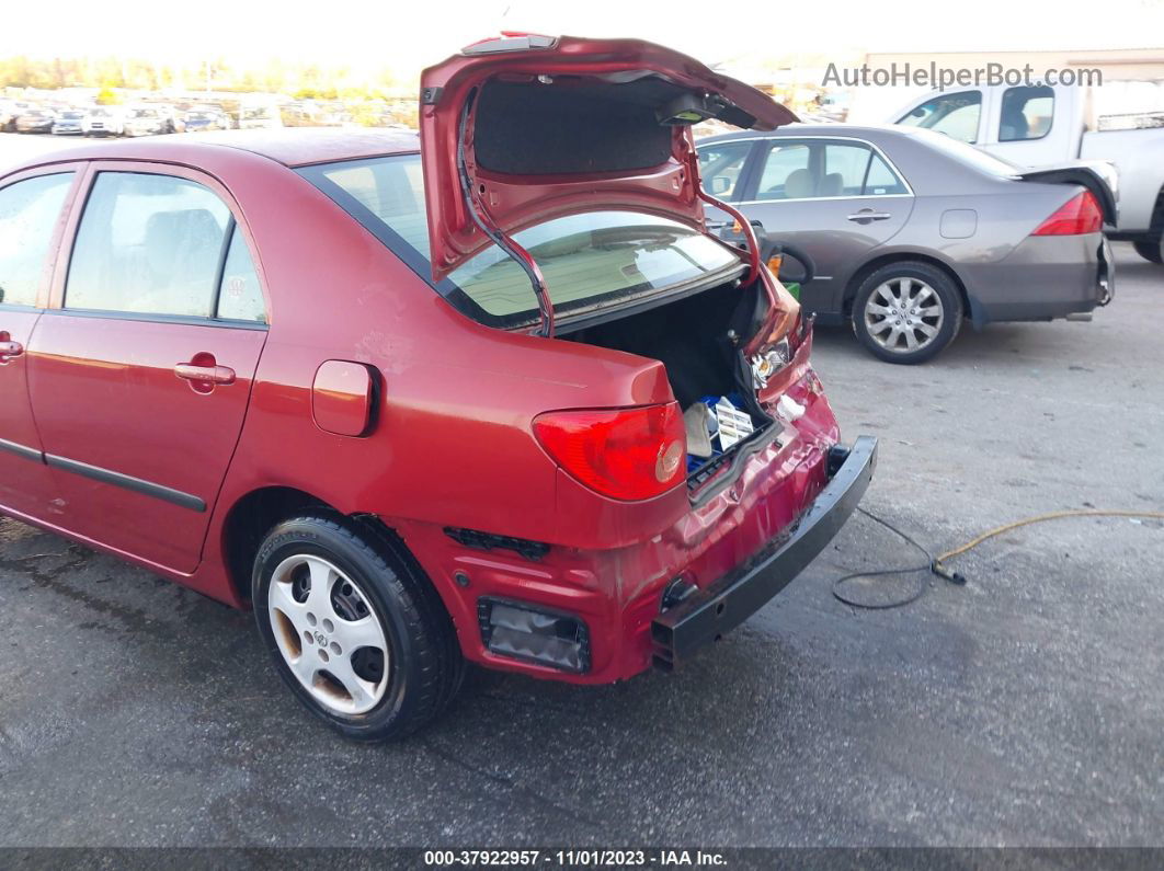 2005 Toyota Corolla Ce/le Red vin: JTDBR32E752067831