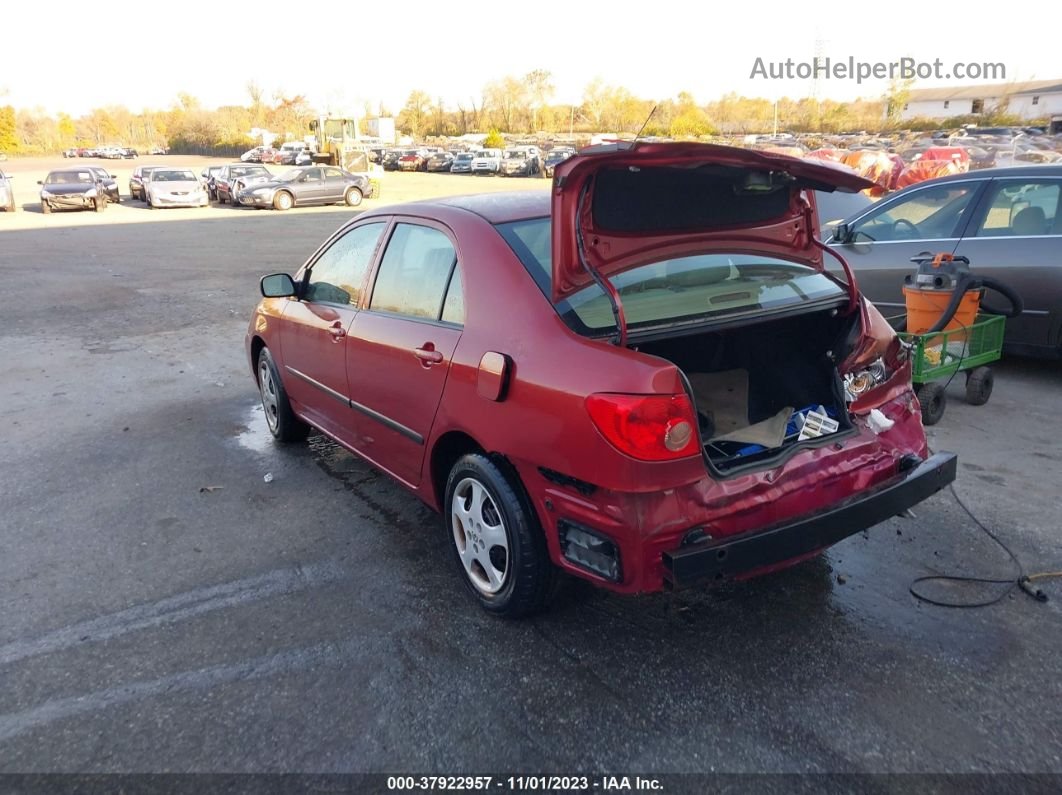 2005 Toyota Corolla Ce/le Red vin: JTDBR32E752067831