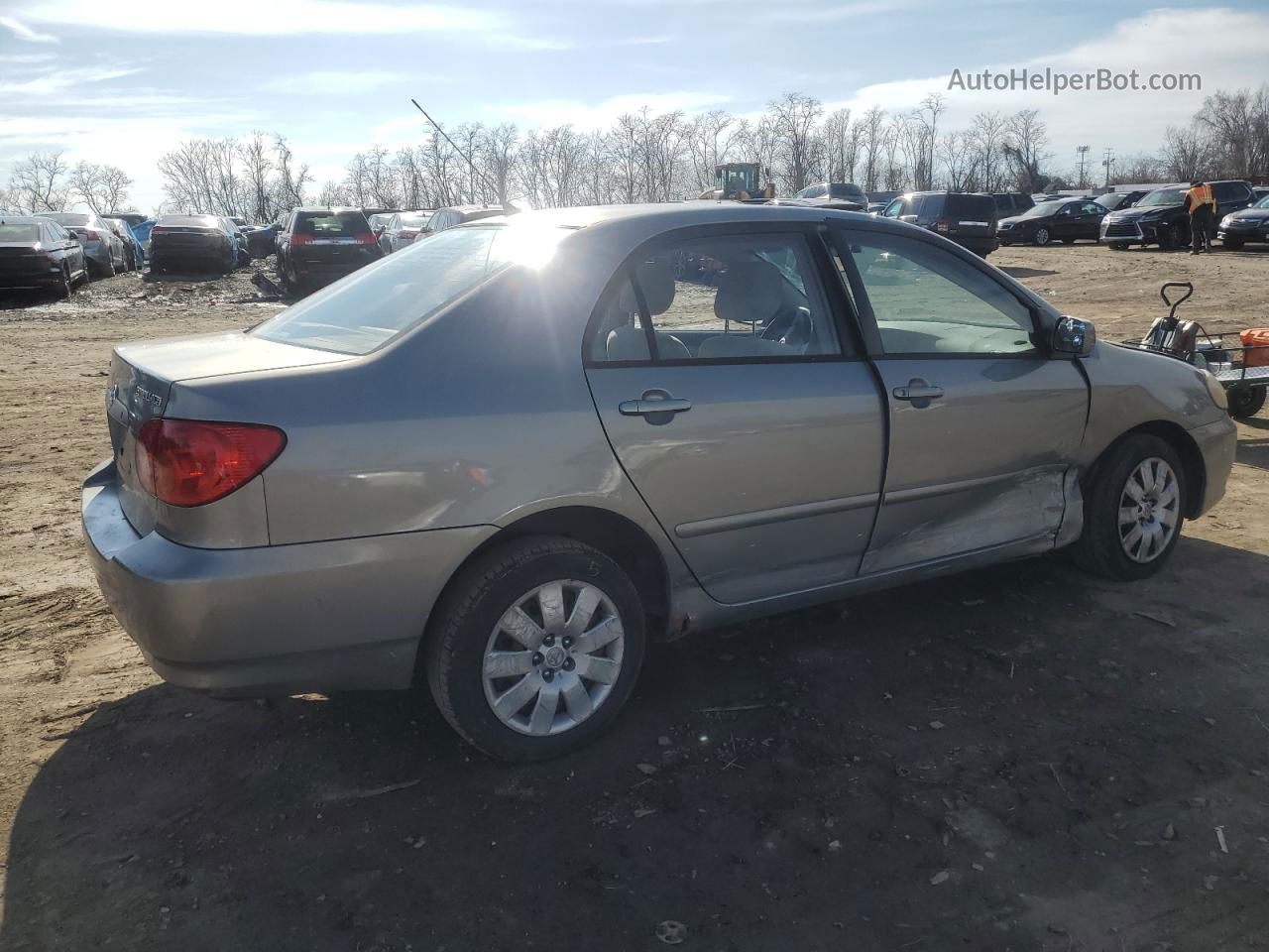 2003 Toyota Corolla Ce Silver vin: JTDBR32E830040386