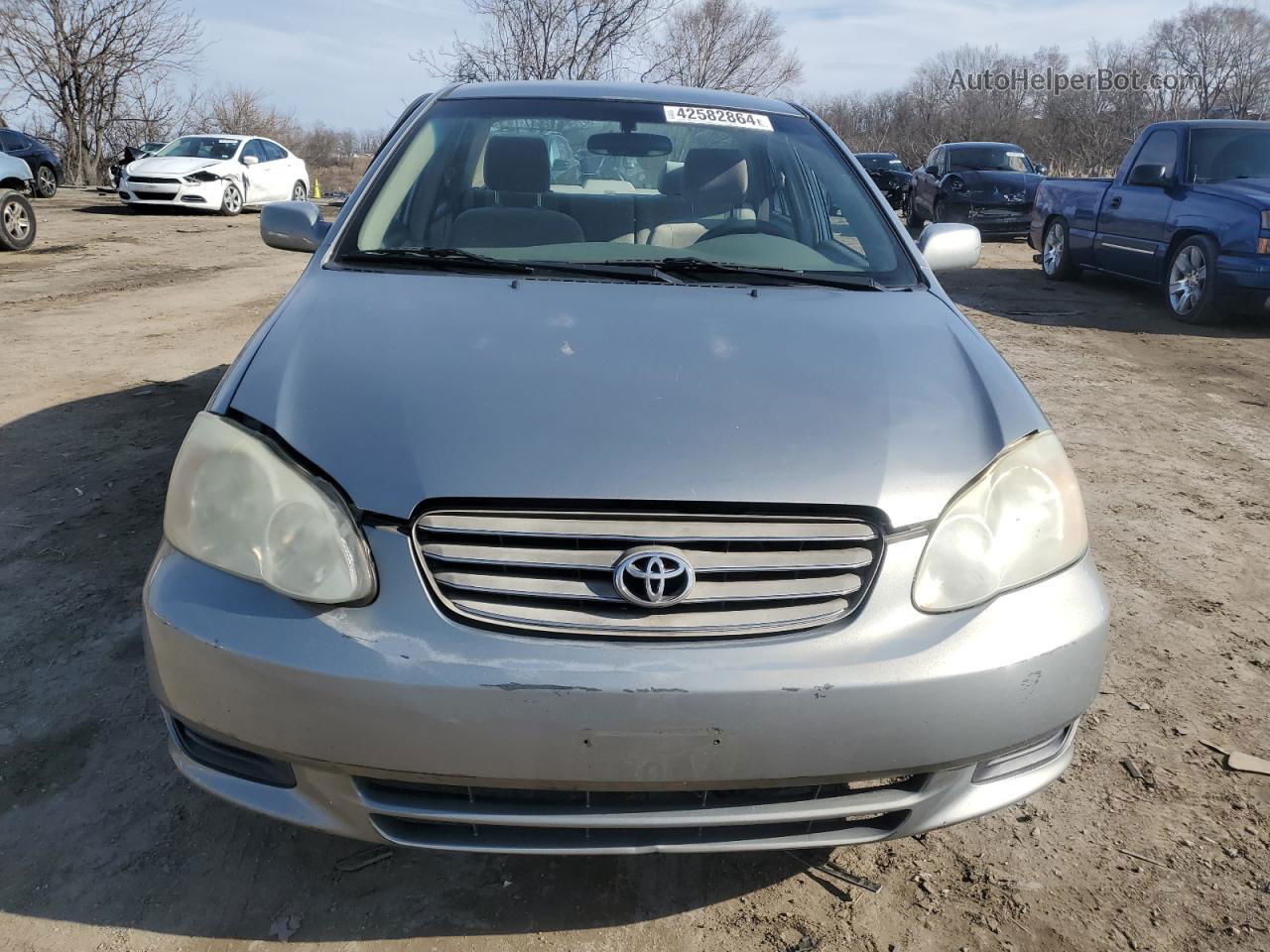 2003 Toyota Corolla Ce Silver vin: JTDBR32E830040386