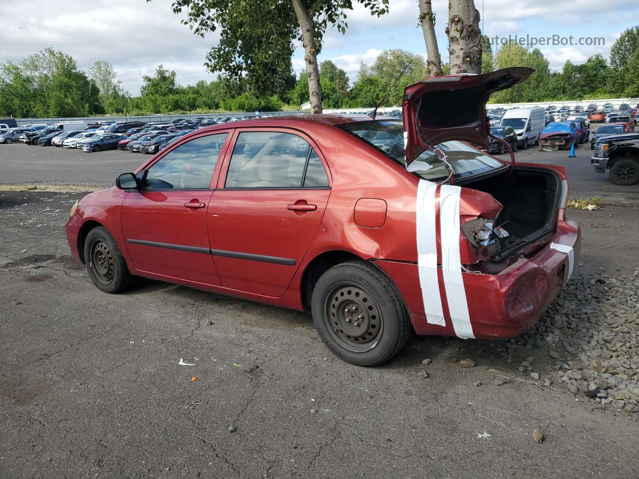 2003 Toyota Corolla Ce Red vin: JTDBR32E830041313