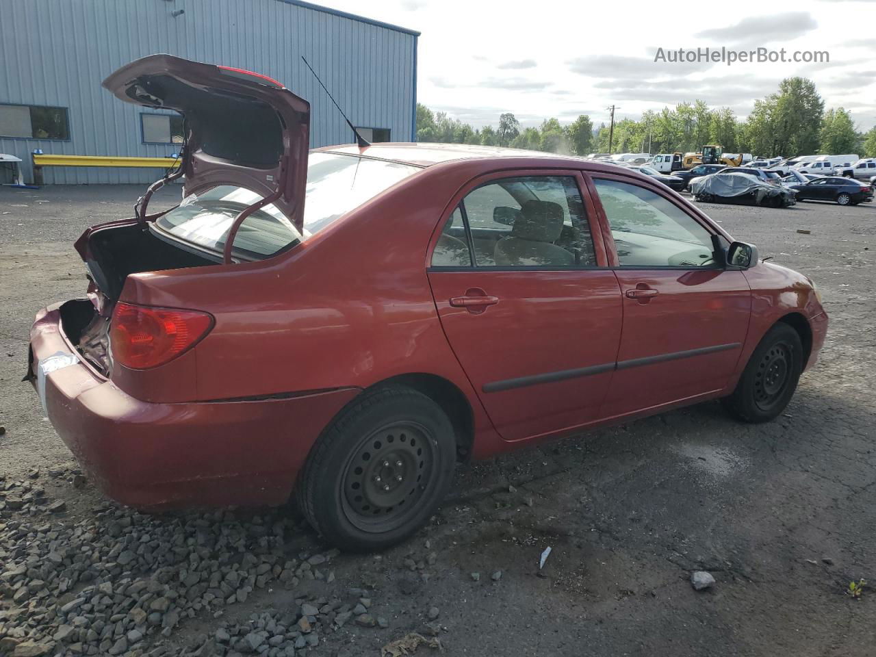 2003 Toyota Corolla Ce Red vin: JTDBR32E830041313