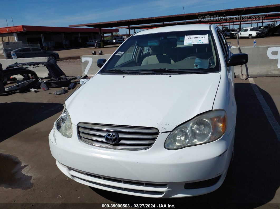 2004 Toyota Corolla Ce White vin: JTDBR32E842020452