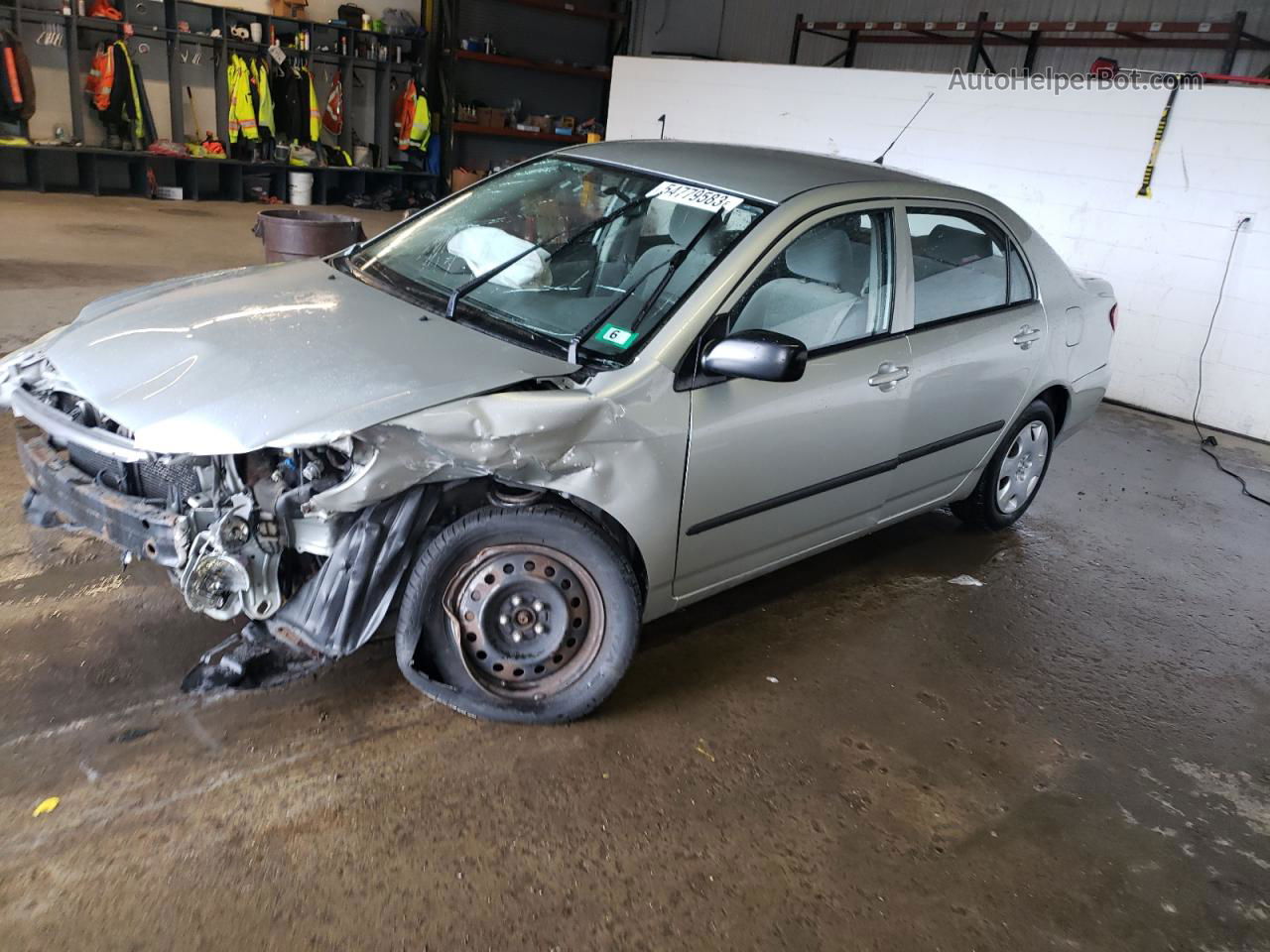 2004 Toyota Corolla Ce Silver vin: JTDBR32E842024579