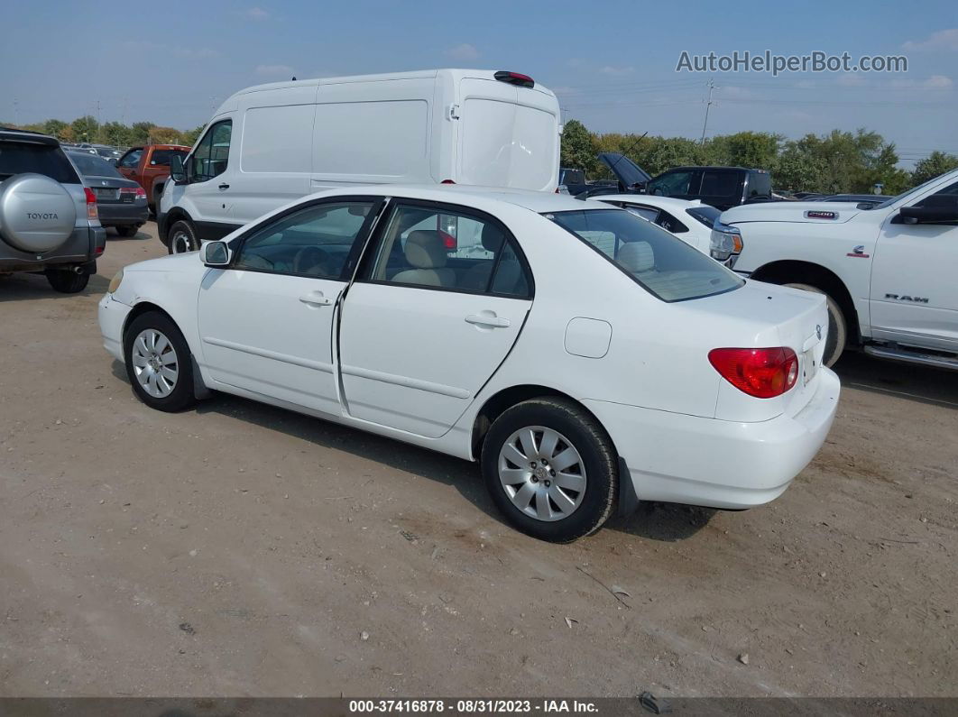 2003 Toyota Corolla Le White vin: JTDBR32E930006571