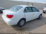 2003 Toyota Corolla Le White vin: JTDBR32E930006571